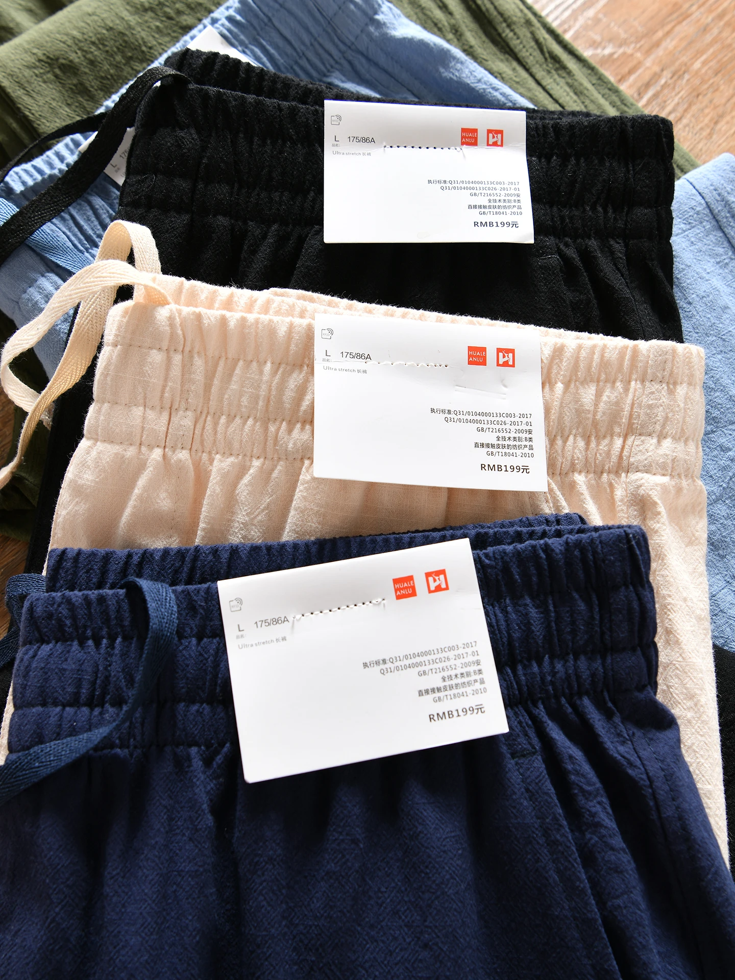 Comfortable Breathable Cotton Linen Blend Men's Casual Straight Leg Pants Thin Autumn Spring Season Versatile Lightweight Tro...