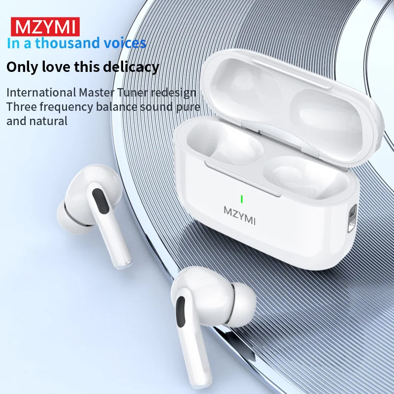 MZYMI ANC E17 Bluetooth 5.3 Earphones In Ear Buds Active Noise Cancelling Waterproof Headphones Wireless Headset Built-in Micro