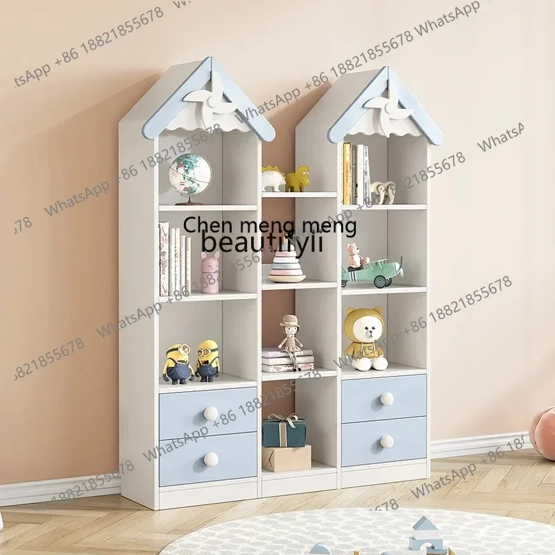 cn8350 LHY zq  Floor Bookcase Solid Wood Boards Bedroom Free Combination Bookshelf Environmental Protection Picture Book Shelf S