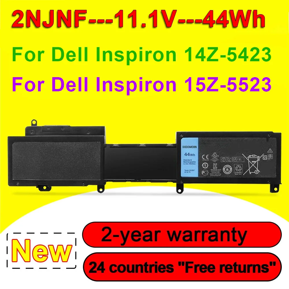 2NJNF For Dell Inspiron 14z-5423 15z-5523 Series Laptop Battery T41M0 TPMCF 8JVDG 11.1V 44Wh High Quality Rechargeable Li-Ion