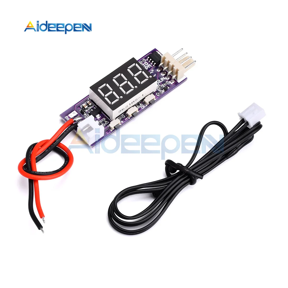 DC 12V Mini 4 Wire PWM Fan Temperature Control Governor Temperature Speed Digital Display Support 3A Fan On/Off Control