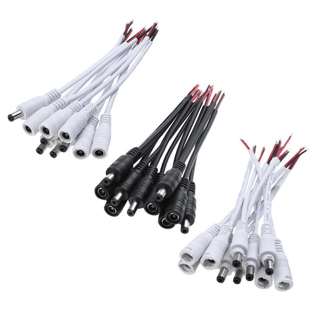 DC 12V 24V Male Female Plug Cable Connectors for LED Lights