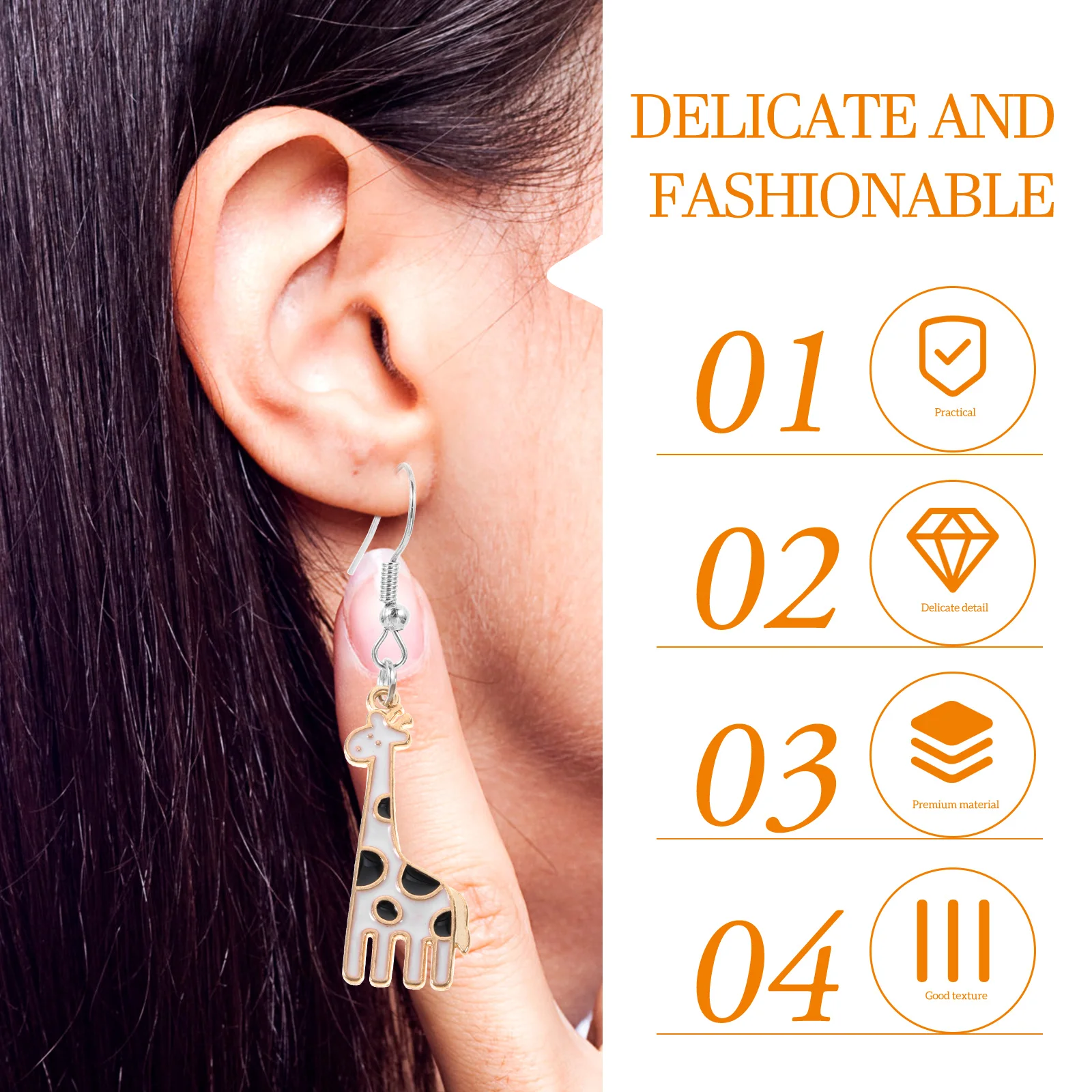 

Giraffe Earrings for Women Dangle Animal Statement Drop Trendy Fashion Jewelry Prom Party Gift Cute Long Neck Fun Earrings Girls