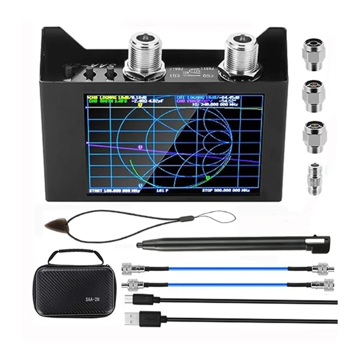 M05K  SAA-2N Antenna Analyzer VNA 50KHz -3GHz Vector Network Analyzer 4