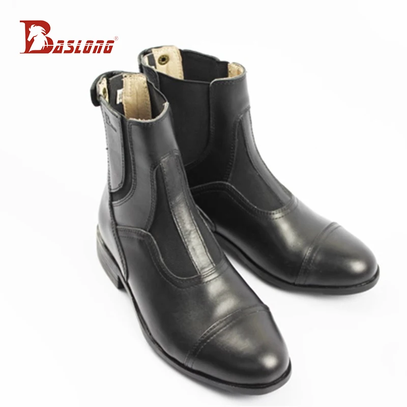 Baslong Equestrian Boots for Men and Women, Cowhide Leather Equestrian Boots, Spring and Summer Riding Short Boots, Wear-Resistant, Non-Slip, Shock-Absorbing, Breathable, Rider Equipment
