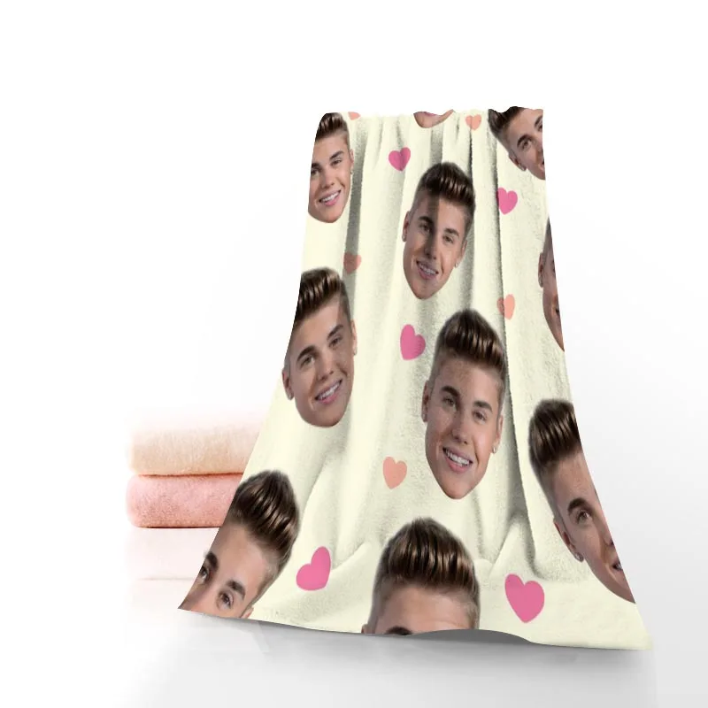 

Towels Custom Justin Bieber Printed Square Towels Microfiber Absorbent Drying Bath Towels Washcloth 1014p