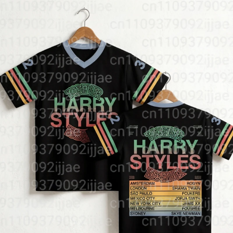 HarryStyles Together Tour 2026 Jersey Short Sleeve  T-shirt Casual Summer Design 3D Print T Shirt New Tops Family