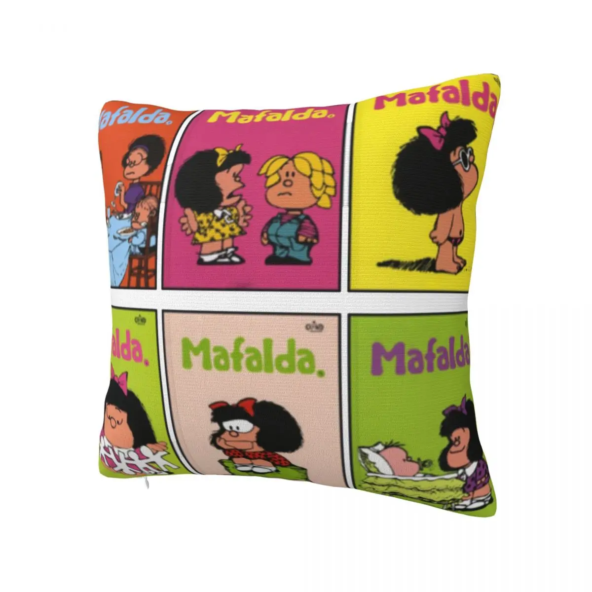 Mafalda Poster Pillowcase Printing Cushion Cover Decoration Cute Kawaii Cartoon Pillow Case Cover Home Drop Shipping 40X40cm