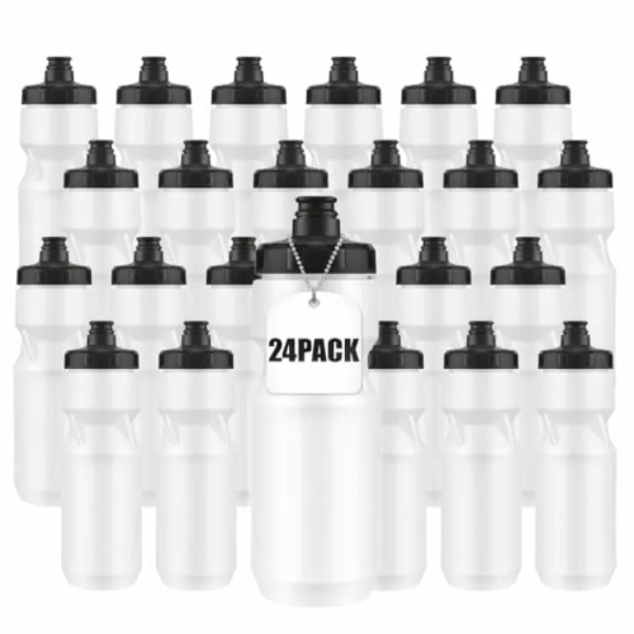 

Pack Water Bottles Squeeze Bottles BPA Free Leak Proof Reusable Sport Jug Fit Most Bike Holders for Cycling