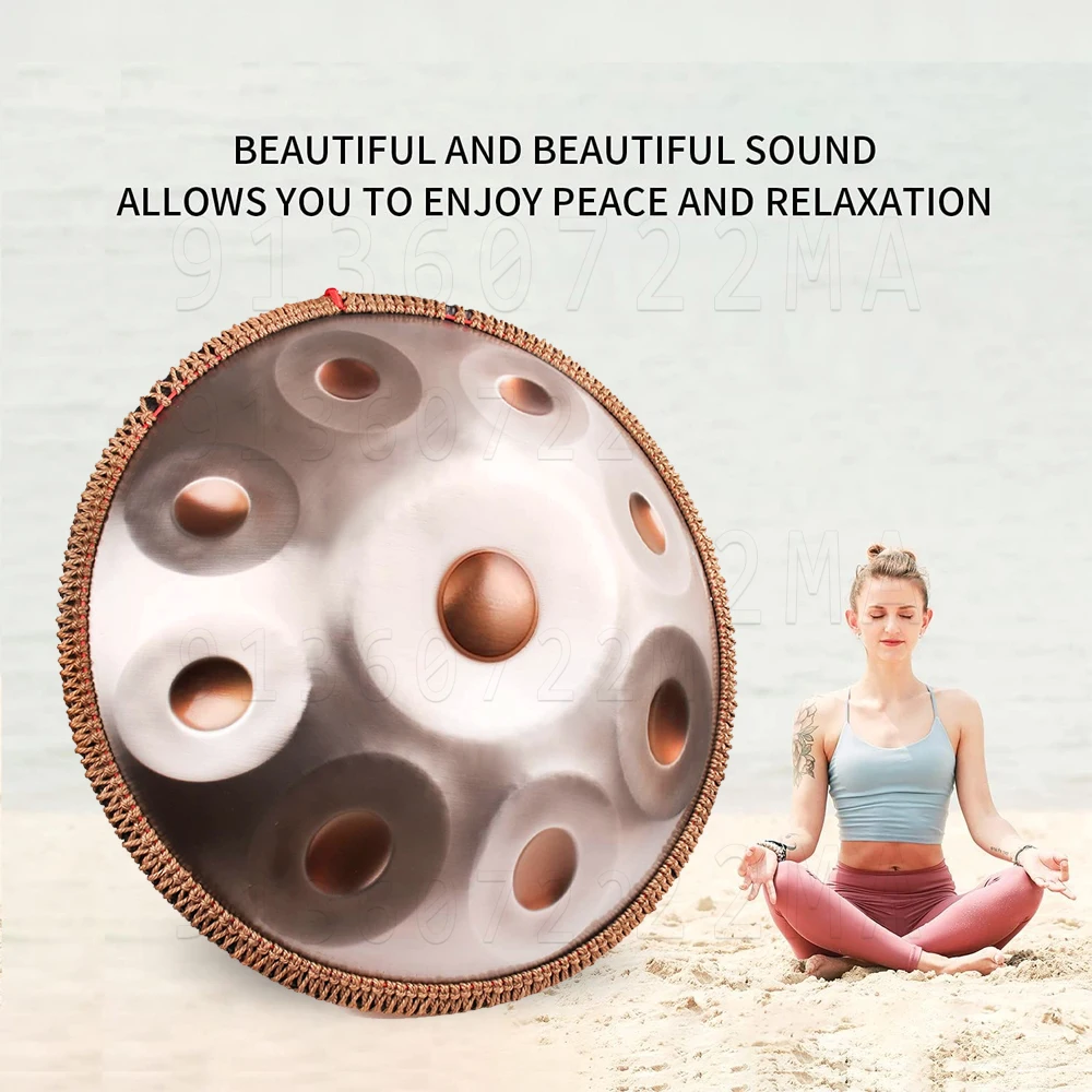 Professional handpan drum G minor 18 inch tambor yoga meditation music drum instrument beginner steel tongue drum gift