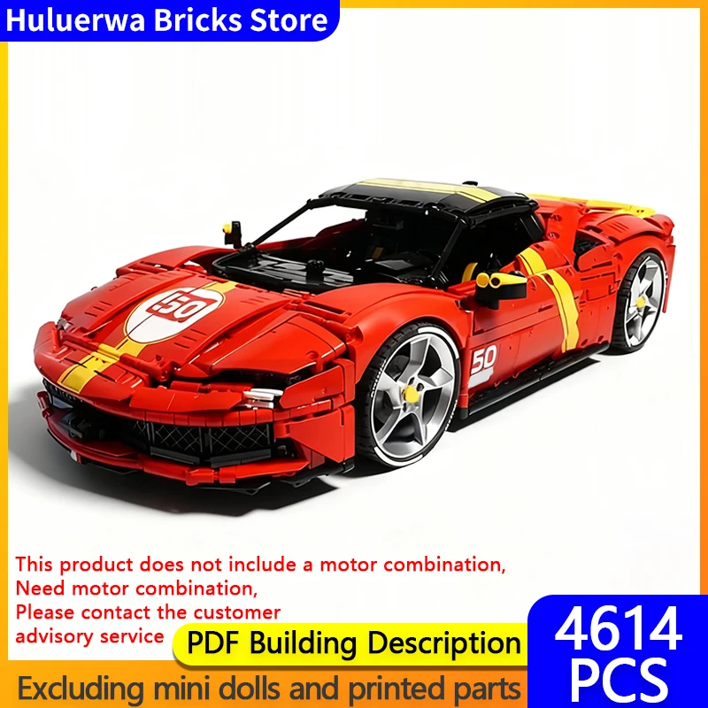

Speed Racing Car Model MOC Building Bricks SF90 Stradale WEC IMSA Le Mans Modular Technology Gifts Holiday Assemble Children Toy