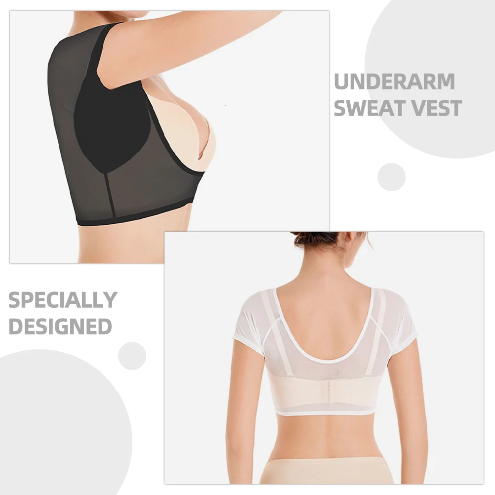 3 قطعة سترة عرق تحت الإبط للنساء السيدات قابل للغسل قميص مقاوم للعرق سترة صيفية رقيقة قابلة للتنفس وسادة الإبط