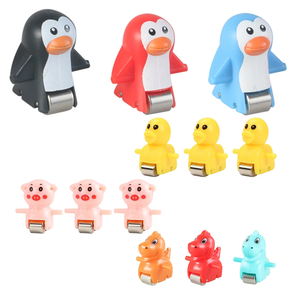 Coche de carreras de juguete para niños de 3 piezas, montaña rusa, pato, cerdo, dinosaurio, pingüino