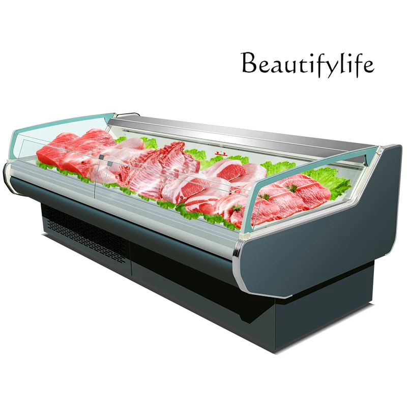 Cold Meat Fresh-keeping Cabinet Pork Air-cooled Fruit Display Cabinet  Refrigerated Fresh Meat Cabinet Sushi