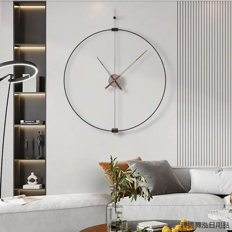 Modern Round Wall Clocks Minimalist Silent Design Interior Luxury Living Room Wall Watch Large Horloge Murale Home Decoration