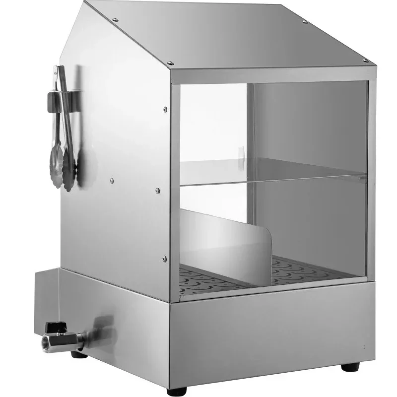 

Electric Hot Dog Steamer 2-Tier Hut Steamer for 175 Hot Dogs And 40 Buns - Commercial Bun Warmer And Cooker