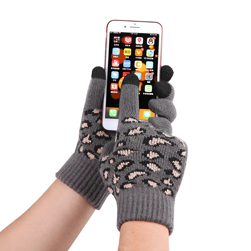 Three-piece Women\'s Glove Knitted Hats Scarf Gloves Set Hat PomPon Winter Warm Mitten Cap Beanie Sets Caps Fashion Soft Autumn