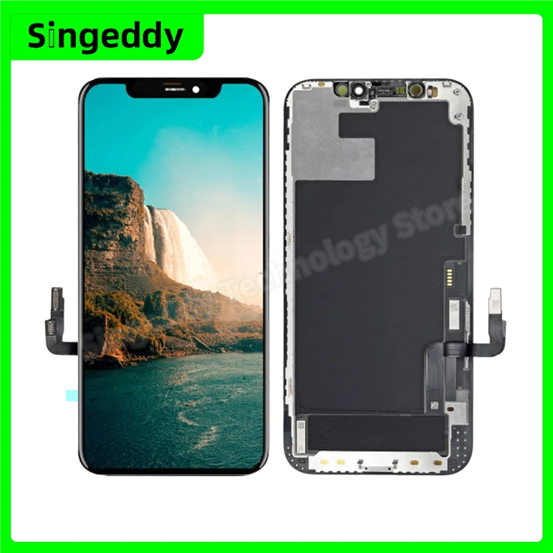 Original Mobile Phone LCD For iPhone 12, Display Screen Replacement, Touch Complete Digitizer Assembly, Repair Parts, OLED