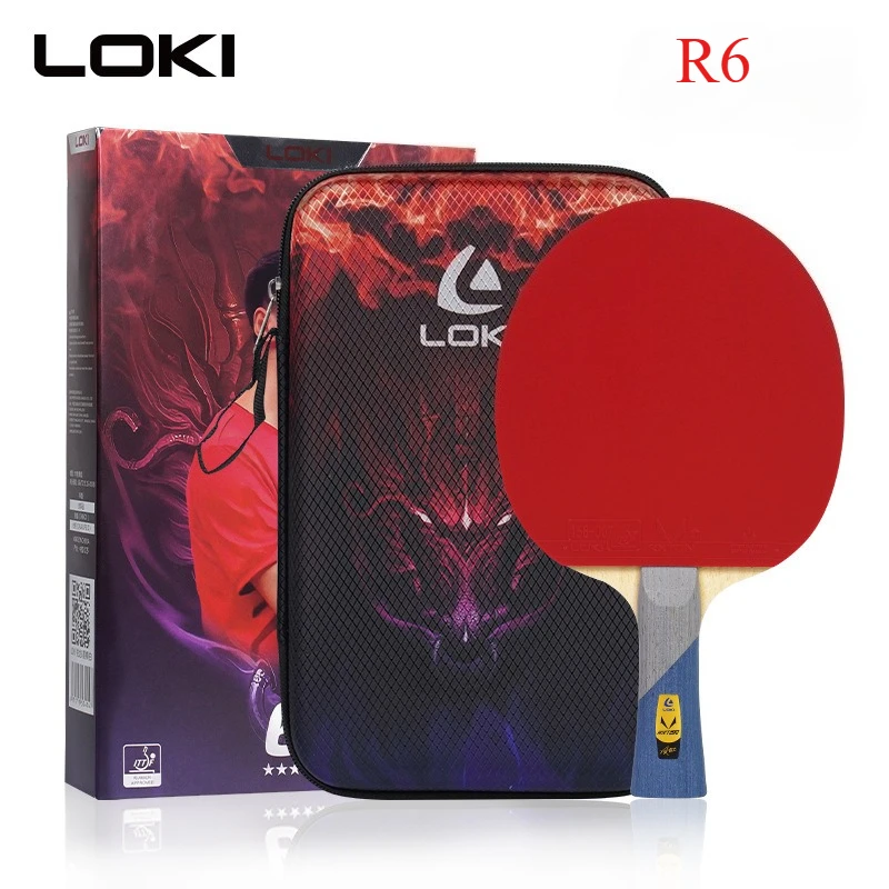 

Ракетки для настольного тенниса LOKI Rxton6/7 Pro Level, готовая ракетка для пинг-понга с веслом для тренировок с двусторонними шипами на резинках