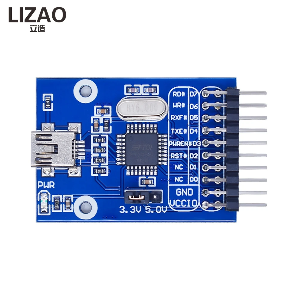 FT245R/FT245RL USB to Parallel FIFO Communication Module, USB-to-FIFO Development Board for Industrial Data Transmission