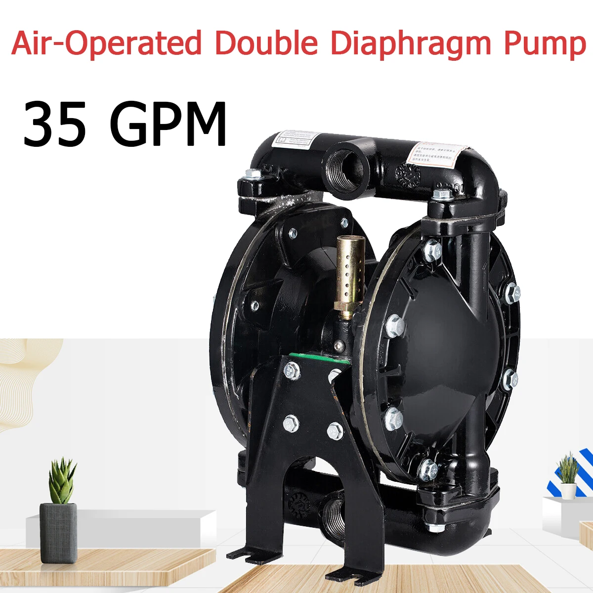 35GPM تعمل بالهواء المضغوط مضخة مزدوجة الحجاب الحاجز QBY3-25APP الألومنيوم Luft Betriebene مضخة مع 1 "مدخل ومخرج