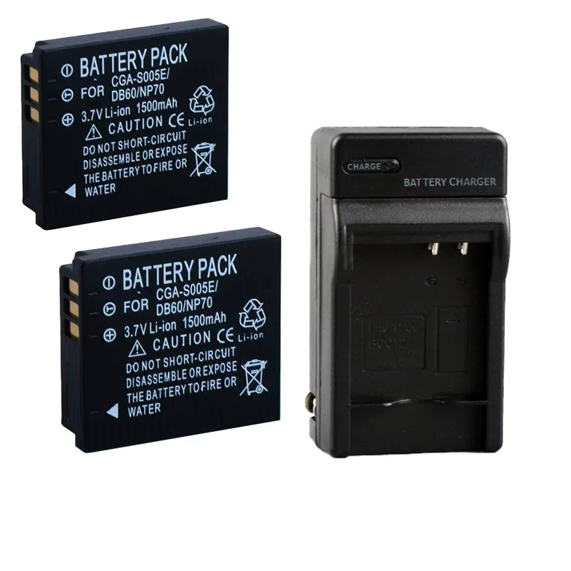 For Ricoh DB-60 DB-65 1500mAh Li-ion Battery / Charger Compatible with GR Digital II III IV GR G800SE GX100 GX200 WG-M1 GR II view 2