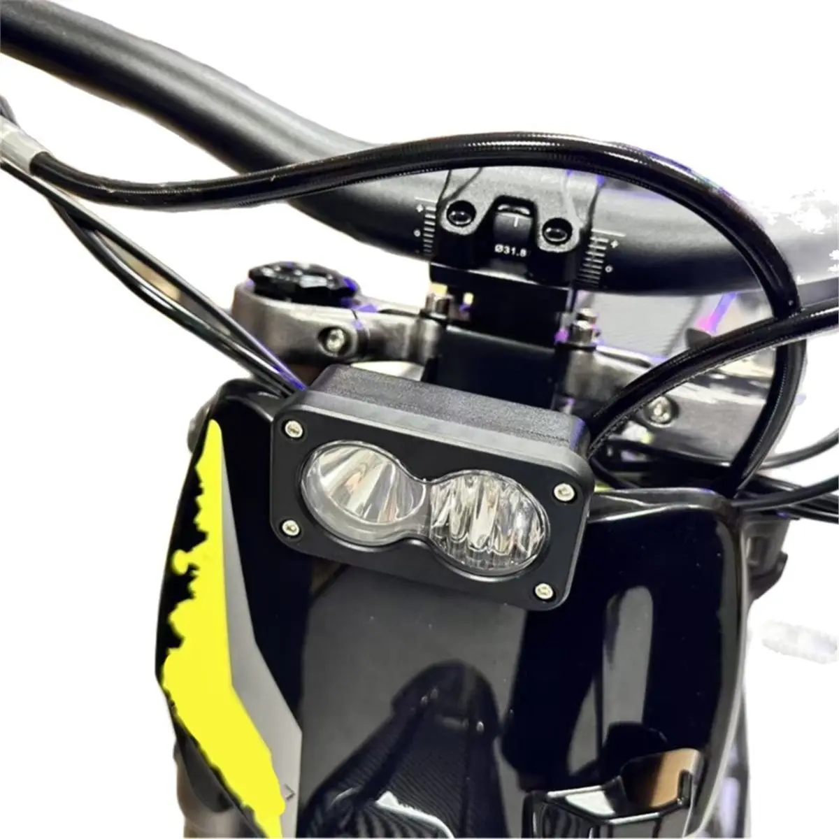 #13K Motorcycle LED Headlight Kit for Sur-Ron Segway X260 Yellow Light,LED Strobe Headlights,(Metal)