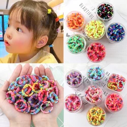 20-100pcs Children Candy Color Hair Bands for Baby Girls Lovely Scrunchies Rubber Band Kids Soft Elastic Sweet Hair Accessories