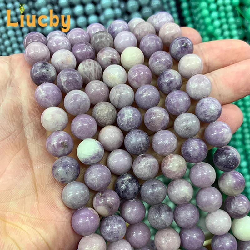 Natural Stone light purple Lilac Handmade beads DIY Accessories Earrings Ring Crafts For Jewelry Making 15