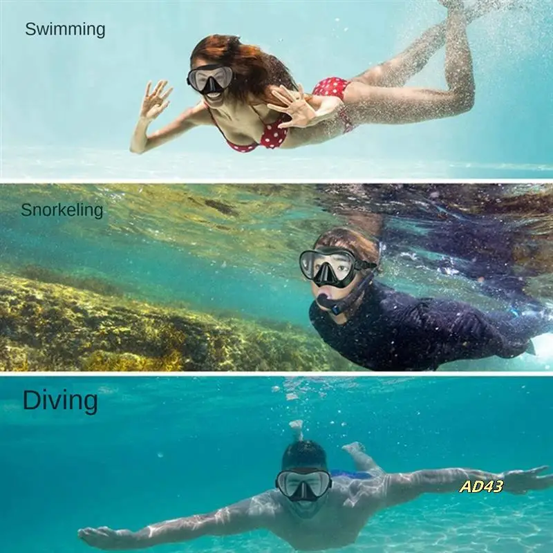 

180° Viewing Angle Adult And Child Anti-Fog And Anti-Leakage Diving Goggles Adjustable Diving Goggles