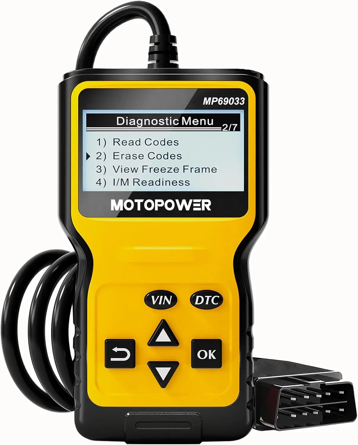 MP69033 OBD2 Scanner Code Reader for All OBD II Cars Since 1996, Yellow