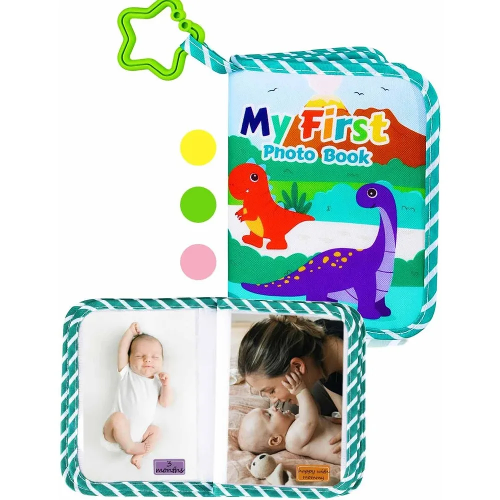 

Baby Photo Album – My First Photo Album for Baby with Soft Fabric Cover – Baby Memory Book for 4x6 Photos – Keepsake Gift