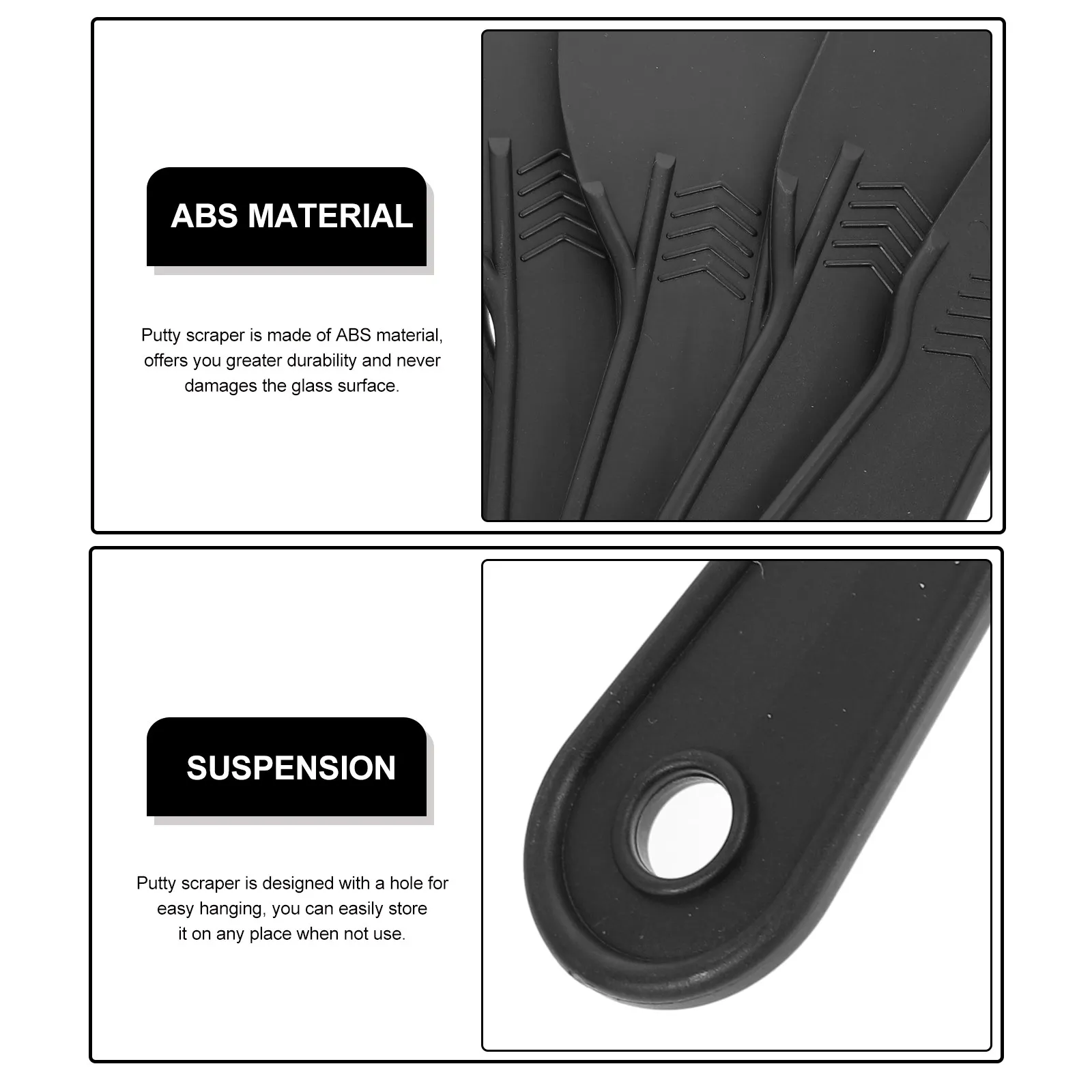 5Pcs Putty Scraper Tool Set Plastic Wallpaper Removal Tools for Vinyl Sticker Scraping Automotive Wrap Application Painting