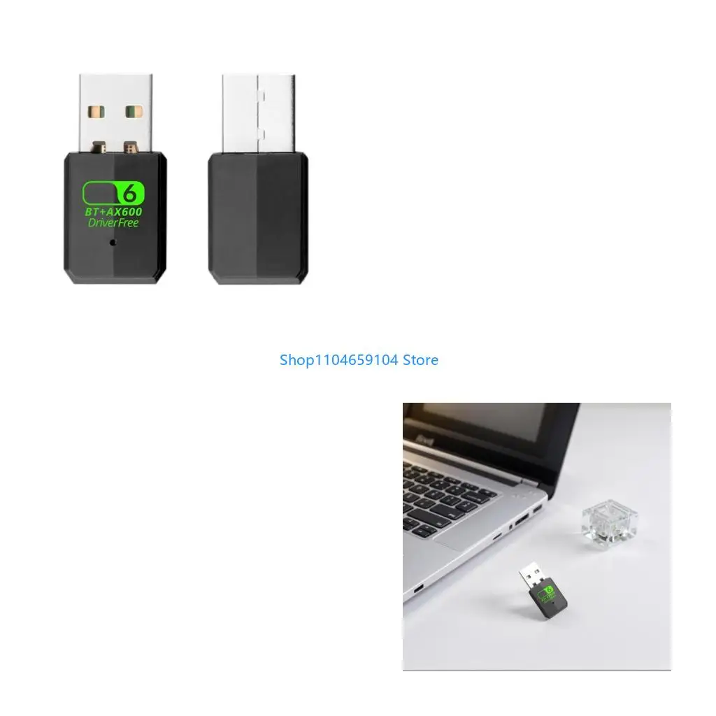 

Wi-Fi 6 AX600 USB-адаптер Bluetooth-совместимый 2,4 ГГц и 5 ГГц двойной полосой беспроводной сеть ключа приемника для PC Desktop