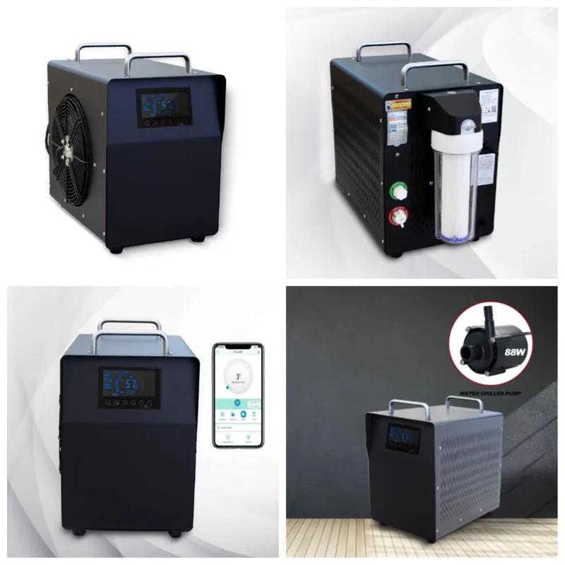 STLF Best Cheap Automatic Portable Small Water Chiller Ice Bath Machine Compressor Pump Motor Adjustable Temperature 500W Coolin