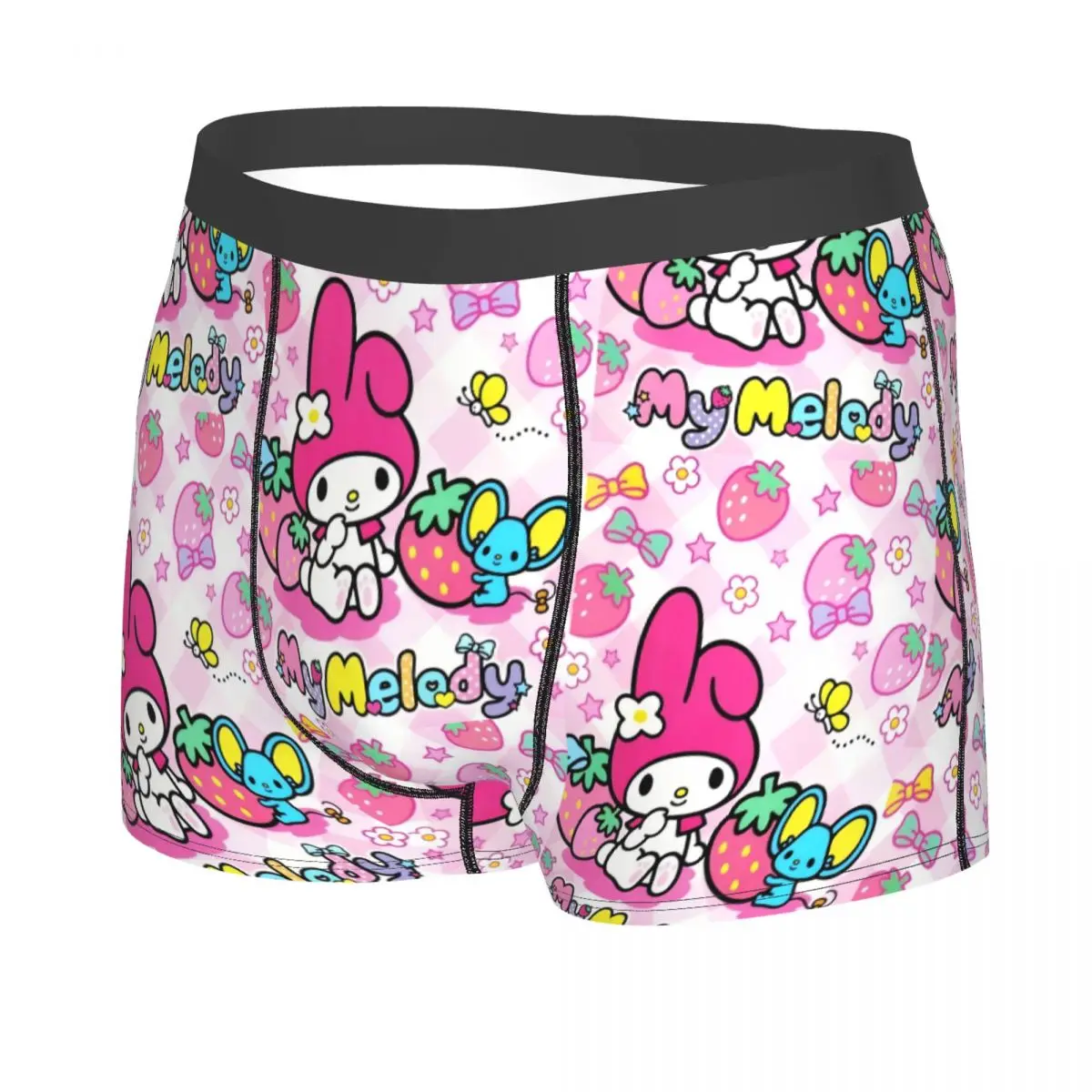 Custom Cartoon My Melody Sanrio Japan Anime Boxer Shorts For Homme 3D Printed Underwear Panties Briefs Soft Underpants