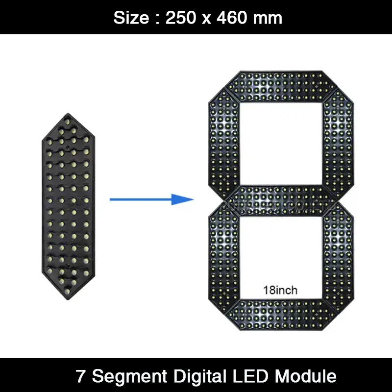 

4Pcs/Lot Waterproof Number LED 7 Segment Module 18 inch for Digits