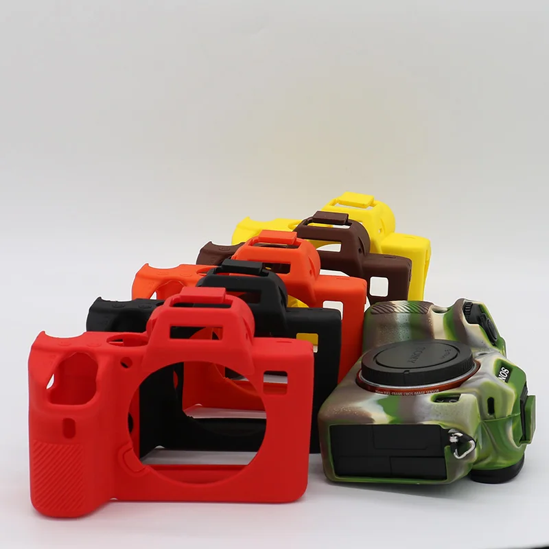 Silicone Camera Bag Suitable for Sony A73 A7RIII A7III A7M3 A7R3 A9 Protective Case Soft Shell Shockproof Scratch-Resistant