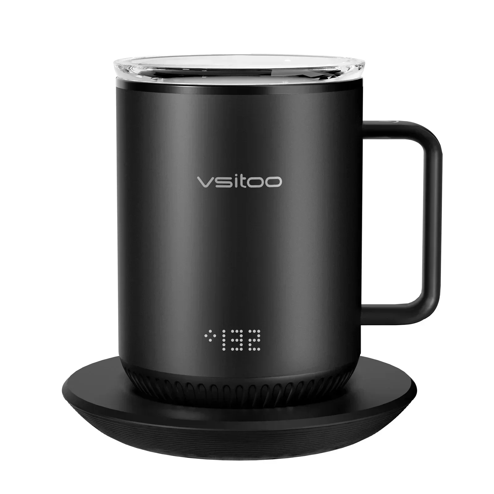 Temperature Control Smart White Mug 4-hr Battery Life, Vsitoo S3 Pro 14oz App Controlled Heated Coffee Mug