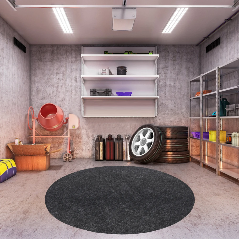 

Многоцелевой коврик для гаража 8 x 8 футов, впитывающая масляная подушечка, коврик для обслуживания премиум-класса, защитный пол для автомобилей