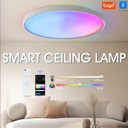 MARPOU LED Tuya APP Smart Ceiling Light WIFI Bluetooth RGB+CW APP Remote Control Bedroom Living Room Home Light 32W 45W 47W