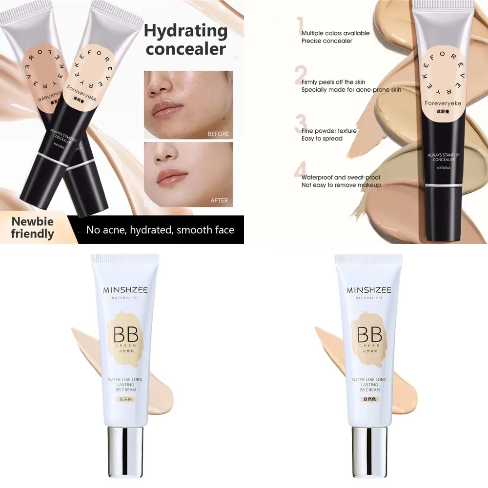 Concealer To Cover Spots Dark Circles Acne Marks Freckles And Brighten Concealer BB Cream Long-lasting Natural Full Cover 1pcs