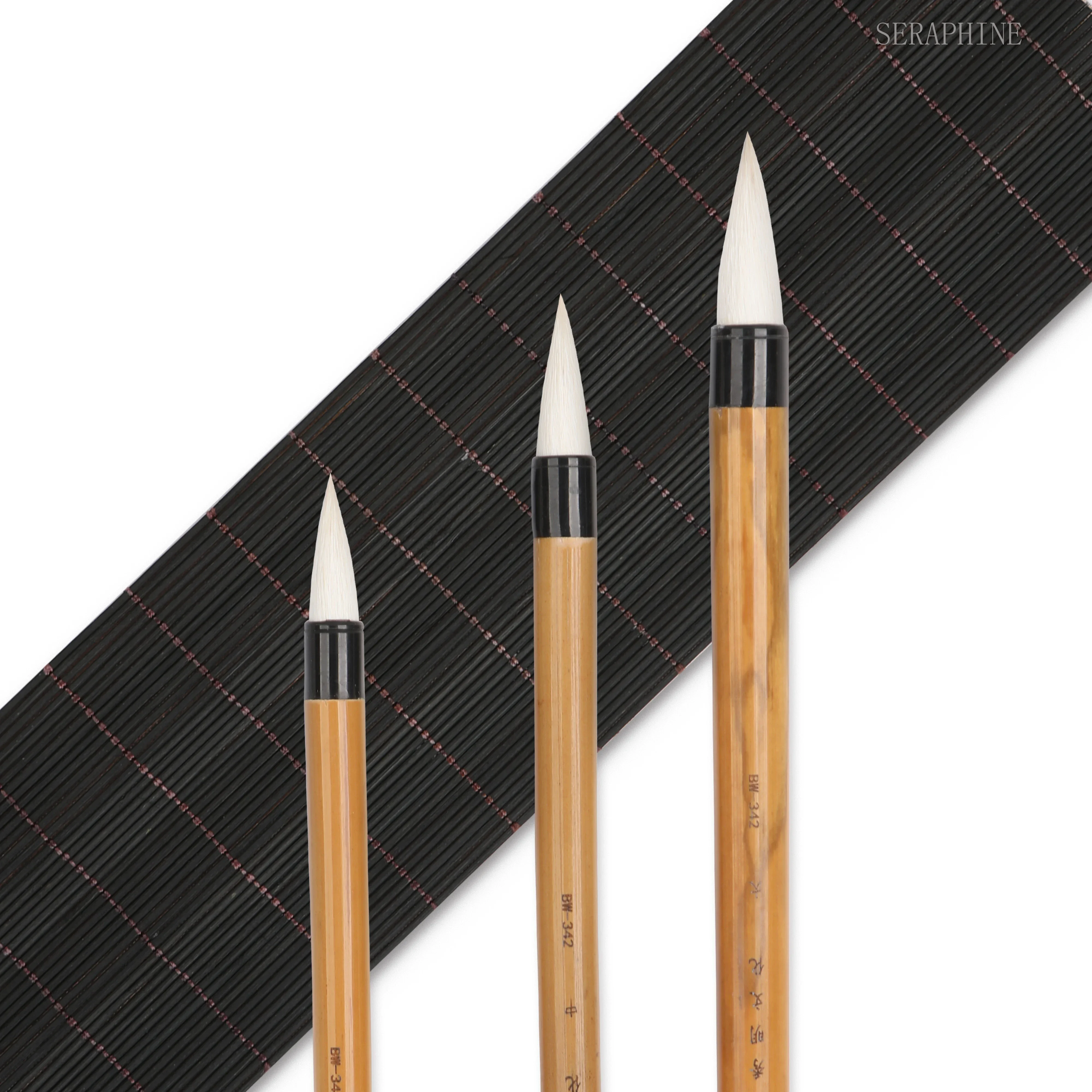 Artsecret Barim Brush Set BW-342 for Calligraphy Watercolor Oriental Folk Painting Hair Goat Mixed Bamboo Handle