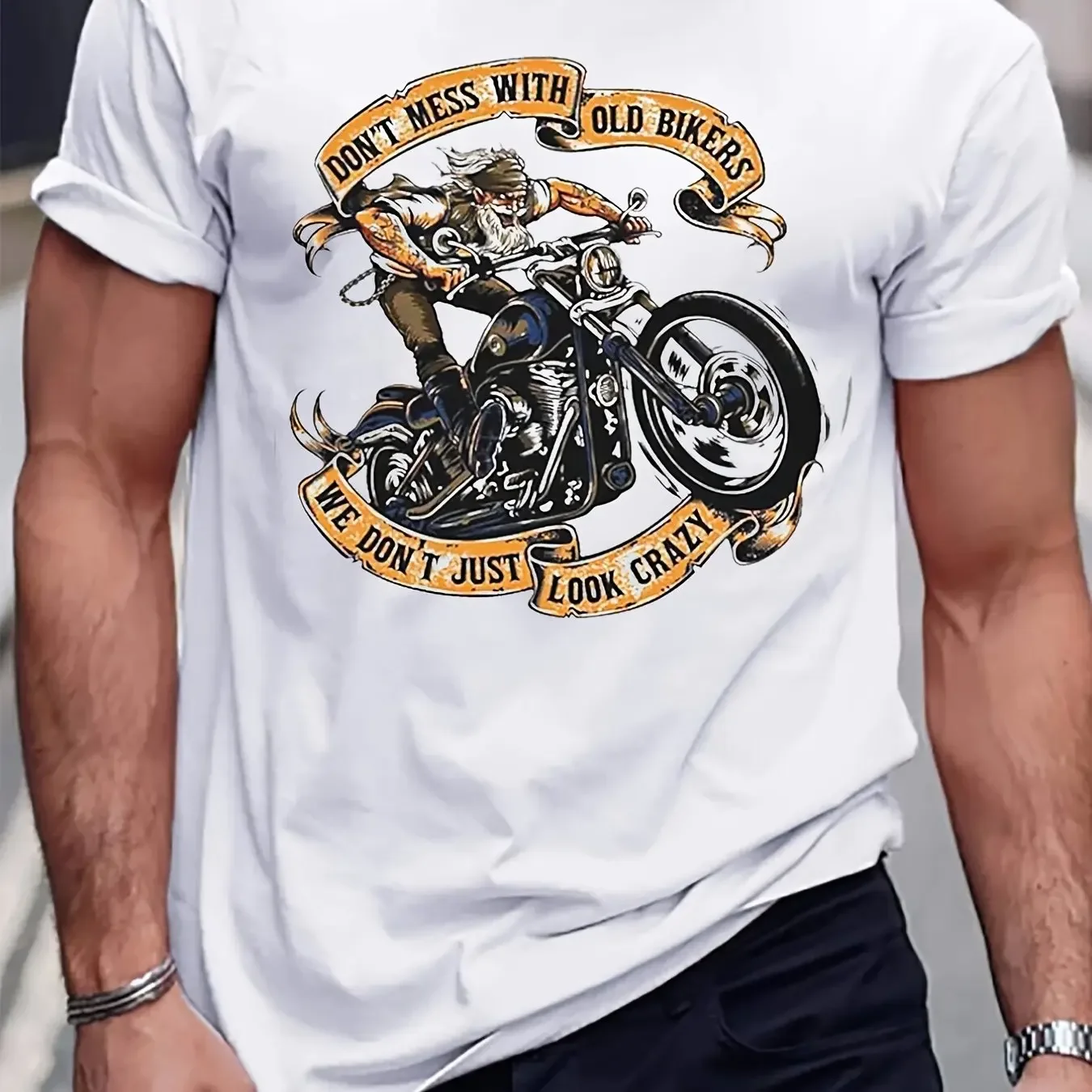 2026 New Motor Family Matching Unisex Oversized T Shirt Vintage Old Biker Motorcycle Graphic Print Streetwear Casual Tee
