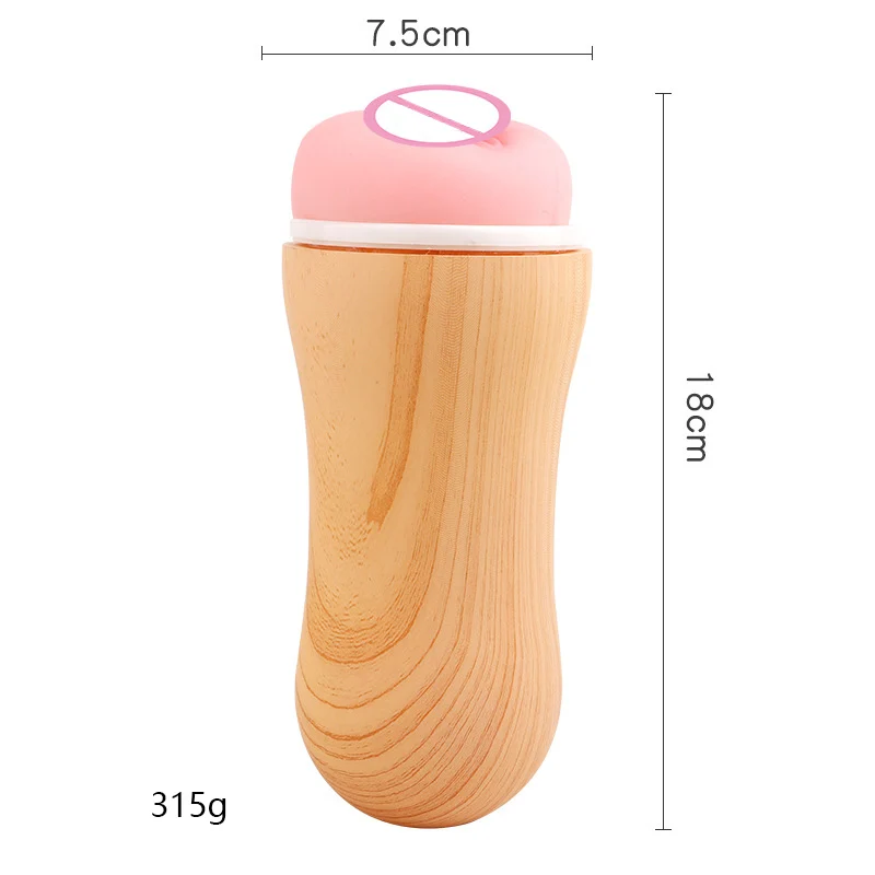 Taza de avión de grano de madera para hombre, simulación de Vagina, masturbación masculina, sensible al pene, entrenador duradero, Juguetes sexuales masculinos