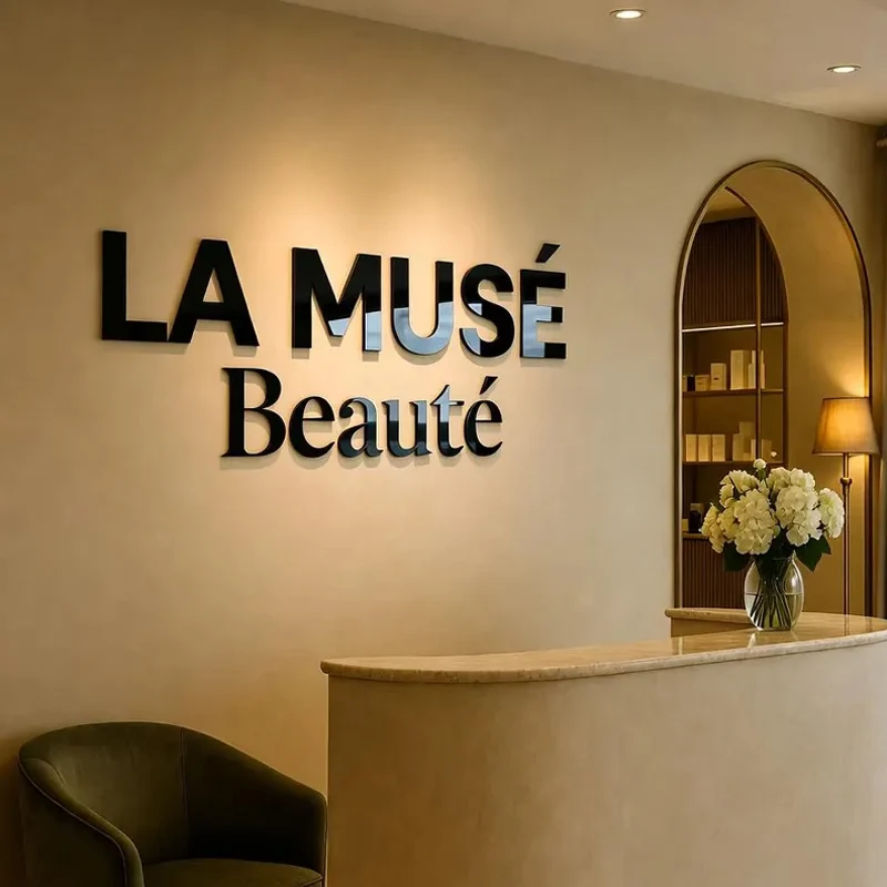 Customized Acrylic 3D Wall Sticker Business Logo Laser Cut Wall Mounted Name Sign Beauty Salon/Office/Shop/Home/Dental/SPA Decor