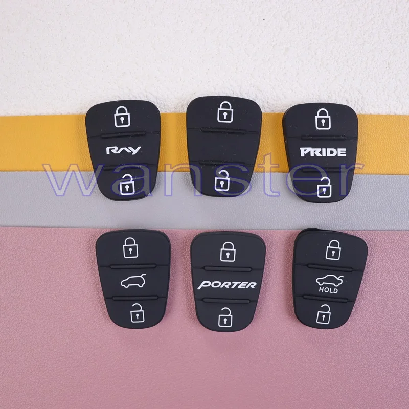 For Hyundai/kia Porter Verna Bongo Solaris Accent Sportage Rio Morning Picanto K2 K5 I20 Ceed Elantra Car Key Rubber Buttons Pad view 2