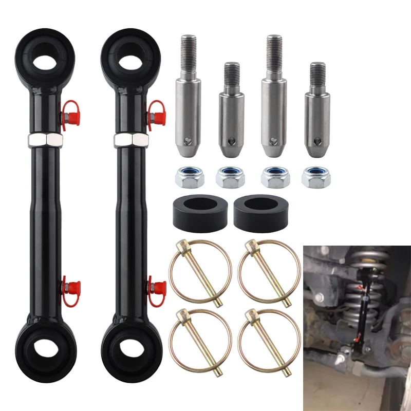 

Adjustable 2.5-6" Lifts Front Sway Bar Links Disconnects For Jeep Wrangler JK JKS 2/4 Doors 2007-2018 Car Parts