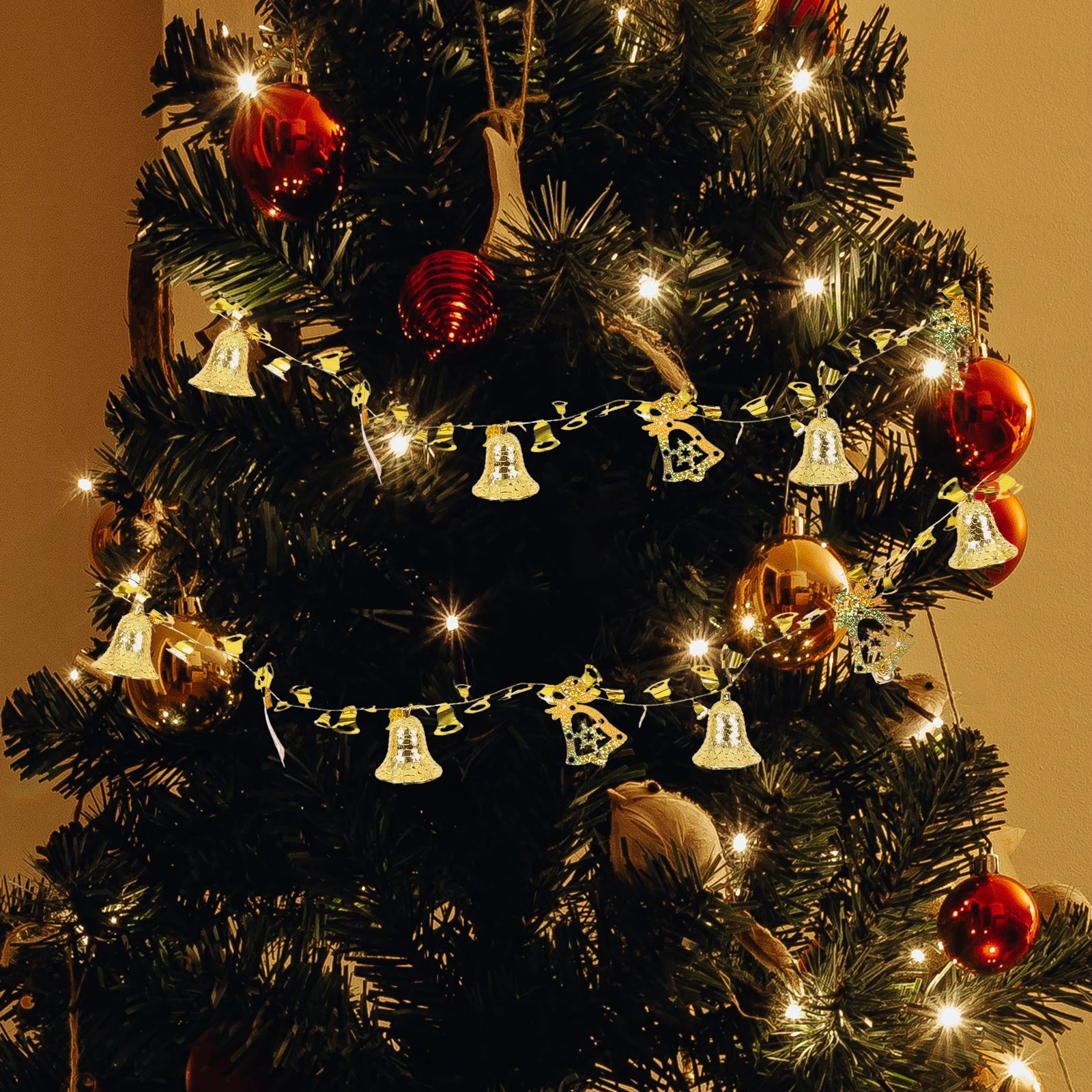 

Christmas Bell Pendants Hanging Strings 6cm Blue Wear Resistant Ornament Decoration for Tree Door Party Christmas Bells