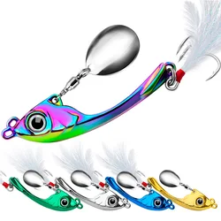 Spinner Bait 9g 13g 17g Metal Vib Fishing Lure Trolling cucchiaio rotante Wobbler Sinking Hard Bait con paillettes Pesca per Bass Pike